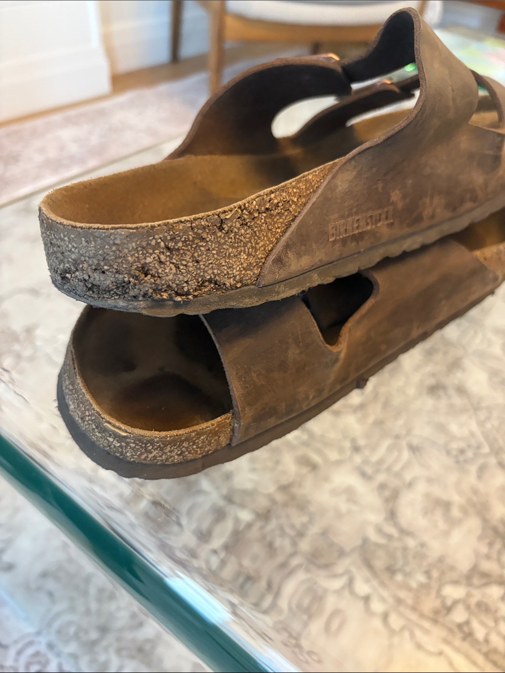 Birkenstock Arizona Two-Strap Sandals in Brown | Size 11 - Picture 3 of 6